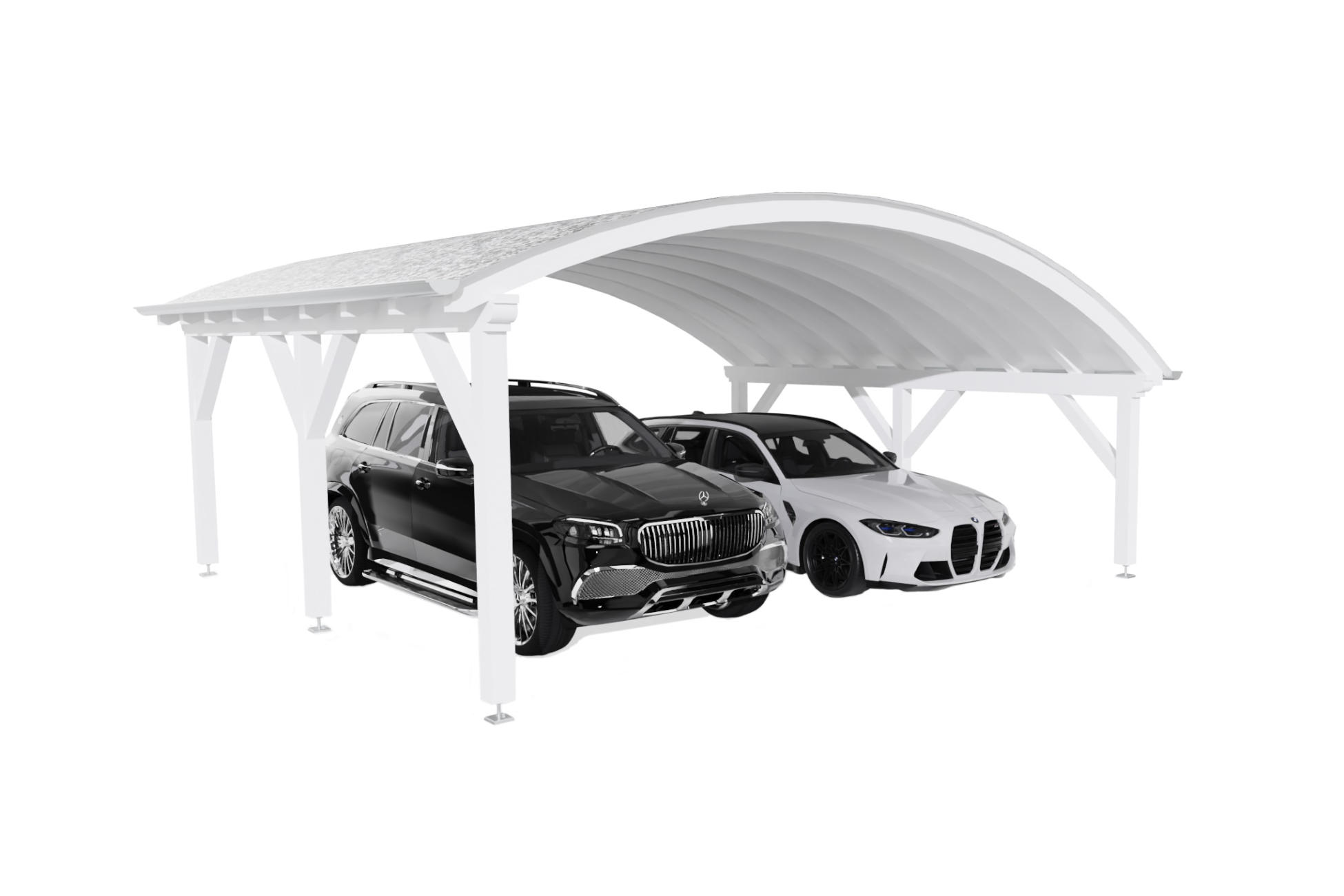 Tonnendach Carport 6,00 m× 6,00 m in Eberswalde im Barnim