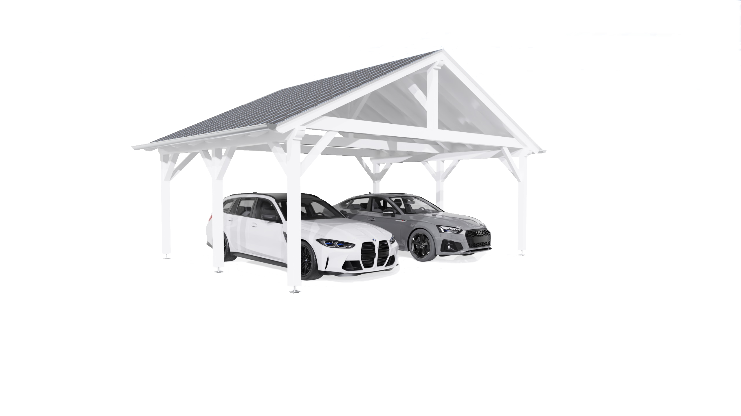 Satteldach Carport 6,00 m × 6,00 m in Wandlitz bei Bernau