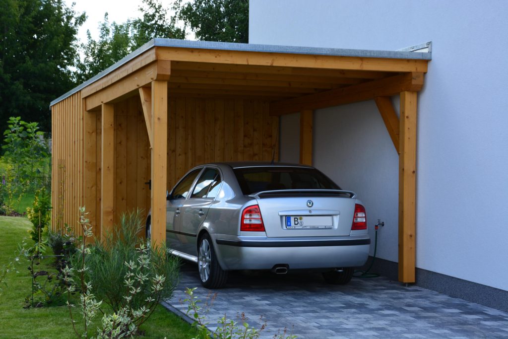 Flachdach Holz Carport Berlin