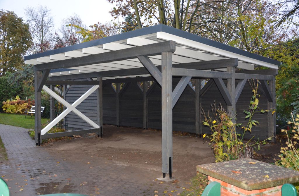 Flachdachcarport aus Holz Berlin