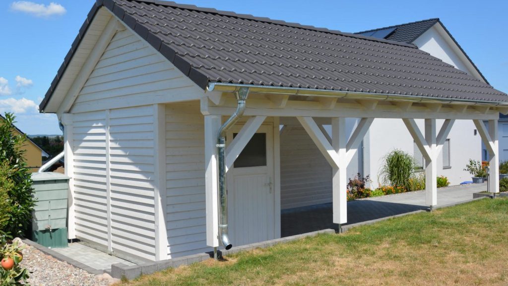 Holz Satteldach Carport in Bernau Bei Berlin sowie Wandlitz